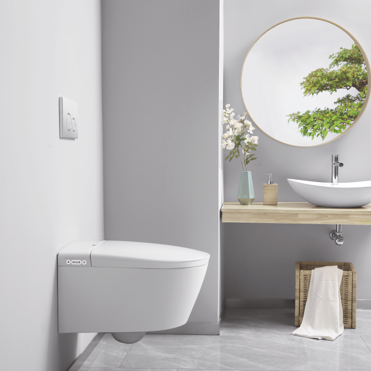 Toaleta myjąca, susząca i podgrzewająca deskę WC ze stelażem podtynkowym Tece Major&Maker Superior biały