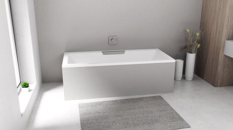 Przejdź do produktu CASCATA wanna prostokątna 185x85x45cm, kaskada ze stali nierdzewnej