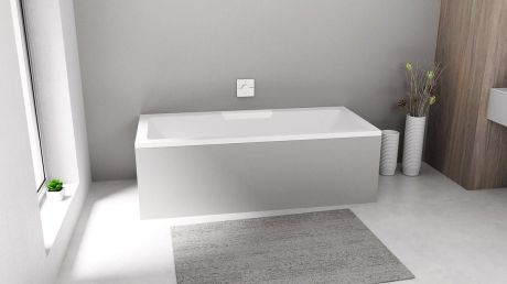Przejdź do produktu CASCATA wanna prostokątna 185x85x45cm, kaskada biała
