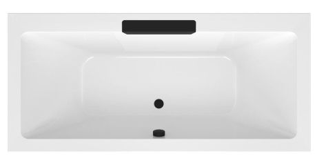 Przejdź do produktu CASCATA wanna prostokątna 185x85x45cm, kaskada czarna