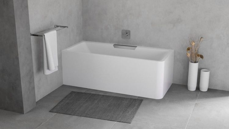 CASCATA L MONOLITH wanna prostokątna 180x80x60cm, kaskada ze stali nierdzewnej