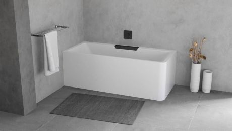 Przejdź do produktu CASCATA L MONOLITH wanna prostokątna 180x80x60, kaskada czarna