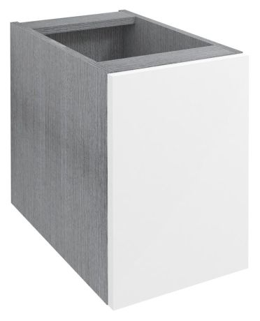 Przejdź do produktu WAVE szafka wisząca dolna 30x45x47,8cm, prawa/lewa, biała/dąb srebrny
