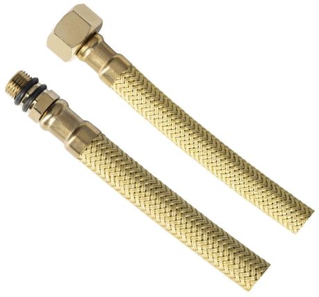Przejdź do produktu Wąż przyłączeniowy nierdzewny M10x3/8", 40cm, złoty mat
