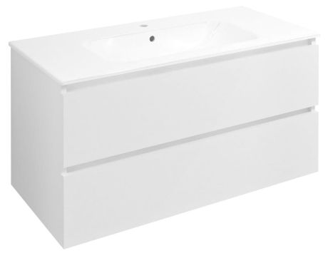 Przejdź do produktu EZARA szafka pod umywalkę 99,8x52x46cm, biały połysk