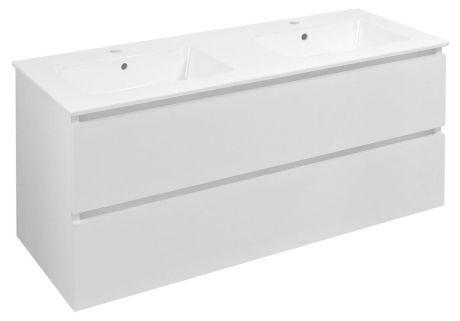 Przejdź do produktu EZARA szafka pod umywalkę 120x55x46cm, biały połysk