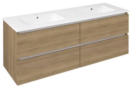 Przejdź do produktu EZARA szafka pod umywalkę 140x55x46cm, dąb cuneo