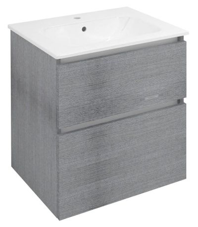 Przejdź do produktu EZARA szafka pod umywalkę 59,2x64x46cm, dąb srebrny