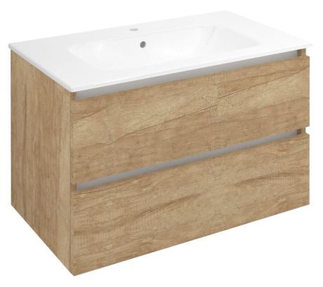 Przejdź do produktu EZARA szafka pod umywalkę 79,8x52x46cm, dąb alabama