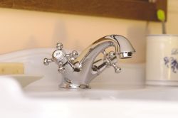 Bateria umywalkowa Retro stojąca Reitano Atea R317 chrom