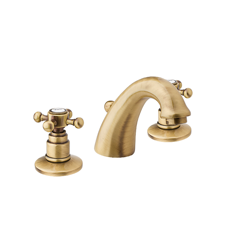 Bateria Retro umywalkowa 3-otworowa bronzo Reitano Atea R302