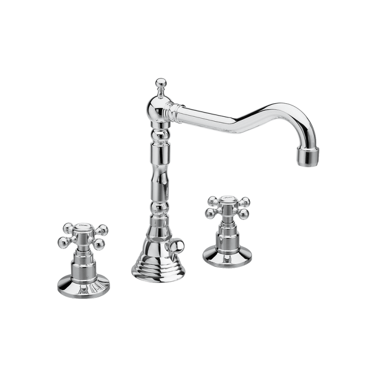 Bateria Retro umywalkowa 3-otworowa wysoka chrom Reitano Atea R322