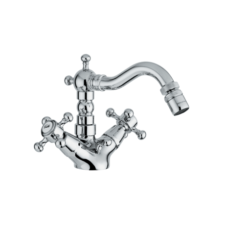 Przejdź do produktu Bateria Retro bidetowa wysoka z krzyżykowymi pokrętłami Reitano Atea R338 chrom