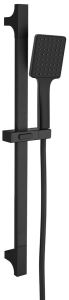 Zestaw prysznicowy, przesuwny uchwyt 680mm, czarny mat