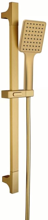 Zestaw prysznicowy, przesuwny uchwyt 680mm, złoto mat