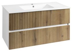 PANEDA STRIP szafka umywalkowa 99,5x55x45,2cm, dąb emporio