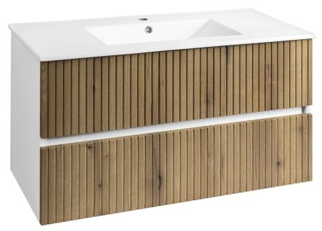 Przejdź do produktu PANEDA STRIP szafka umywalkowa 99,5x55x45,2cm, dąb emporio