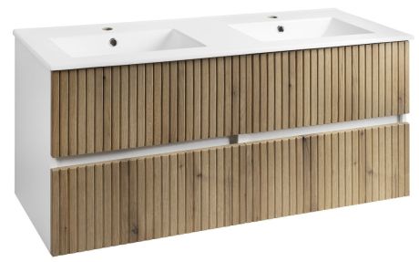 Przejdź do produktu PANEDA STRIP szafka umywalkowa 119x55x45,2cm, dąb emporio