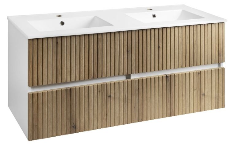 PANEDA STRIP szafka umywalkowa 119x55x45,2cm, dąb emporio
