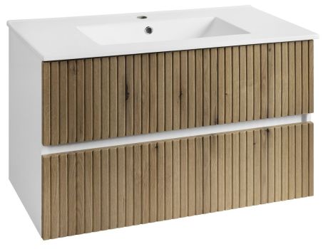 Przejdź do produktu PANEDA STRIP szafka umywalkowa 89,5x55x45,2cm, dąb emporio