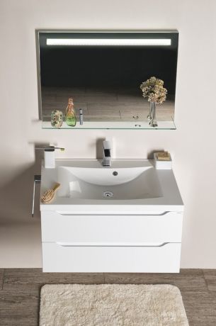 Przejdź do produktu WAVE szafka umywalkowa 79,7x45x47,8cm, biała/dąb collingwood