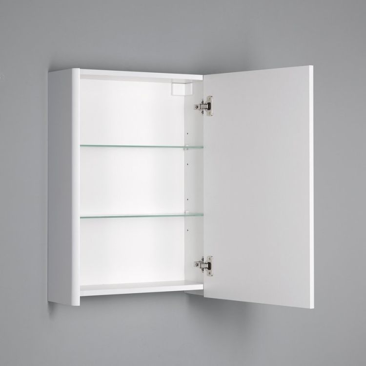 DENEB szafka z lustrem, 50x70x18cm, biały mat
