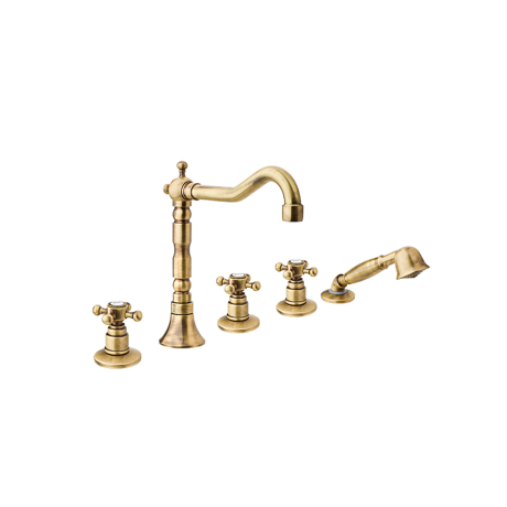 Przejdź do produktu Bateria na wannę 5-otworowa Retro Reitano Atea R388 bronzo