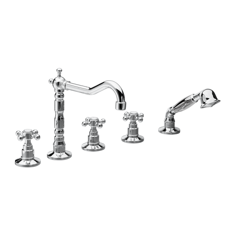 Bateria na wannę 5-otworowa Retro Reitano Atea R388 chrom