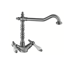 Bateria zlewozmywakowa Retro z kryształem Swarovskiego Giulini Praga 7550/S chrom