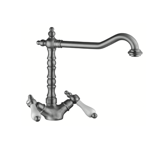 Bateria zlewozmywakowa Retro z kryształem Swarovskiego Giulini Praga 7550/S chrom