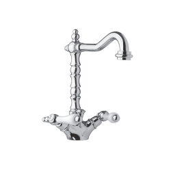 Bateria umywalkowa Retro 2-uchwytowa wysoka Giulini Praga 7556 chrom