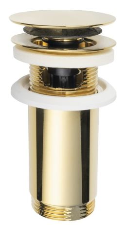 Przejdź do produktu Korek umywalkowy 5/4“, klik-klak, duży grzybek, max 80mm, złoto