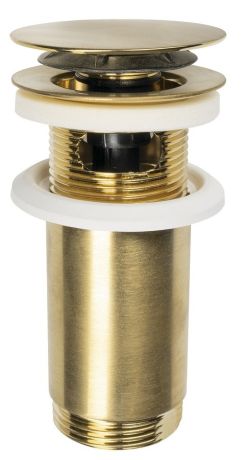 Przejdź do produktu Korek umywalkowy 5/4“, klik-klak, duży grzybek, max 80mm, złoto mat