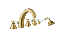 Bateria na wannę 5-otworowa Retro Giulini Praga 7560 bronzo