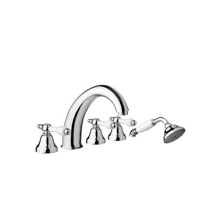 Przejdź do produktu Retro bateria wannowa 5-otworowa Giulini Praga 7560 chrom