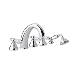 Retro bateria wannowa 5-otworowa z kryształem Swarovskiego Giulini Praga 7560/S chrom