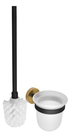 Przejdź do produktu LARISSA szczotka do WC, skło mleczne, czarny/złoty mat