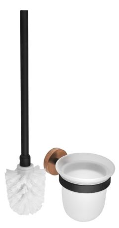 Przejdź do produktu LARISSA szczotka do WC, skło mleczne, czarny/miedź mat