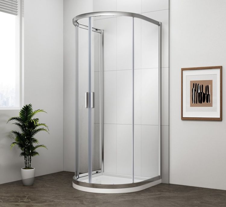 EASY kabina prysznicowa półokrągła 900x900mm, szkło czyste