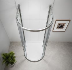 EASY kabina prysznicowa półokrągła 1000x1000mm, szkło czyste