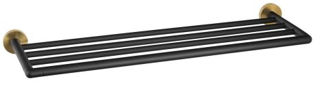 Przejdź do produktu LARISSA półka na ręczniki 600mm, czarny/złoty mat