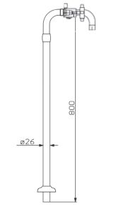 Bateria wannowa wolnostojąca Giulini G3 7601/N chrom