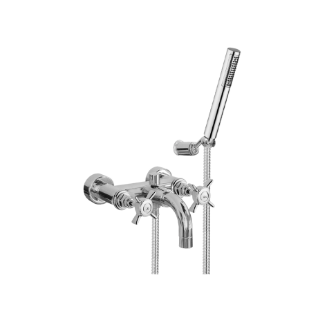 Przejdź do produktu Bateria wannowa Retro ze słuchawką prysznicową i wężem Giulini G5 7901 chrom