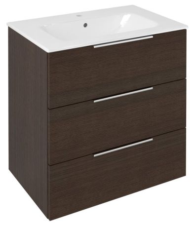 Przejdź do produktu CIRASA szafka pod umywalkę 69,8x75x46cm, 3 szuflada , sosna rustykalna