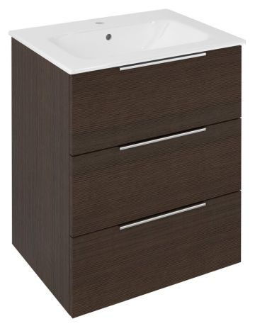 Przejdź do produktu CIRASA szafka pod umywalkę 59,2x75x46cm, 3 szuflada , sosna rustykalna
