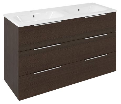 Przejdź do produktu CIRASA szafka umywalkowa 118,4x75x46cm, 3x zsuflad, rustykalna pinia