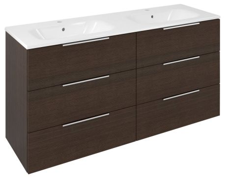 Przejdź do produktu CIRASA szafka umywalkowa 139,6x75x46cm, 3x zsuflad, rustykalna pinia