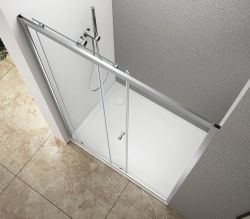 UGGA drzwi prysznicowe przesuwne 1000mm, szkło czyste