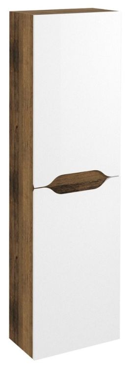 WAVE szafka wysoka 40x140x20cm, biała/dąb collingwood