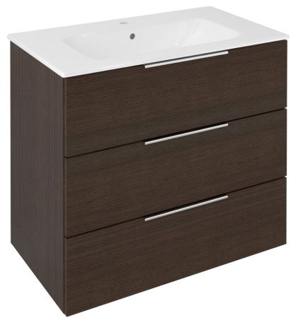Przejdź do produktu CIRASA szafka pod umywalkę 79,8x75x46cm, 3 szuflada , sosna rustykalna
